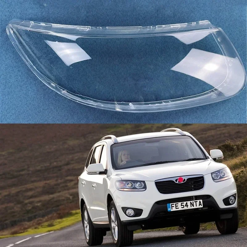 

For Hyundai Santa Fe 2008 09 2010 2011 2012 Headlamp Cove Transparent Lampshade Headlight Shell Mask Lens Lamp Shade Plexiglass