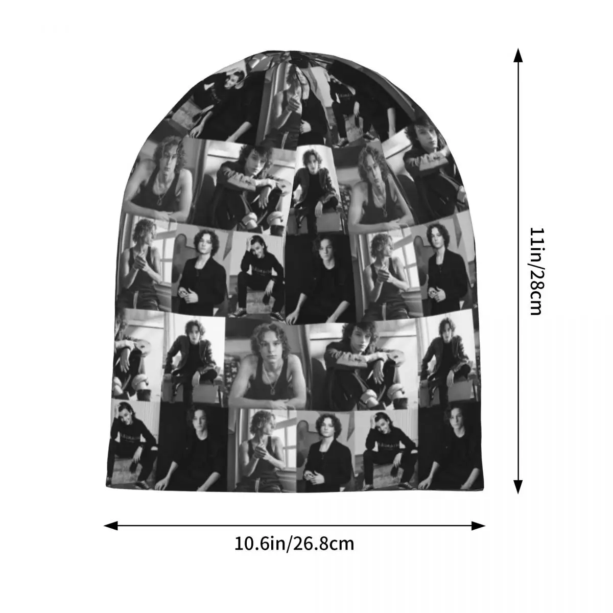 أبيض وأسود ميسون لهم الكولاج Skullies قبعة حريمي دافئة الخريف الشتاء في الهواء الطلق قبعة محبوك بونيه قبعات الرجال النساء الكبار