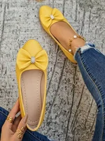 Womens Elegant Bow Flat Loafers, Spring Autumn Comfortable Casual Office Shoes - Image 6