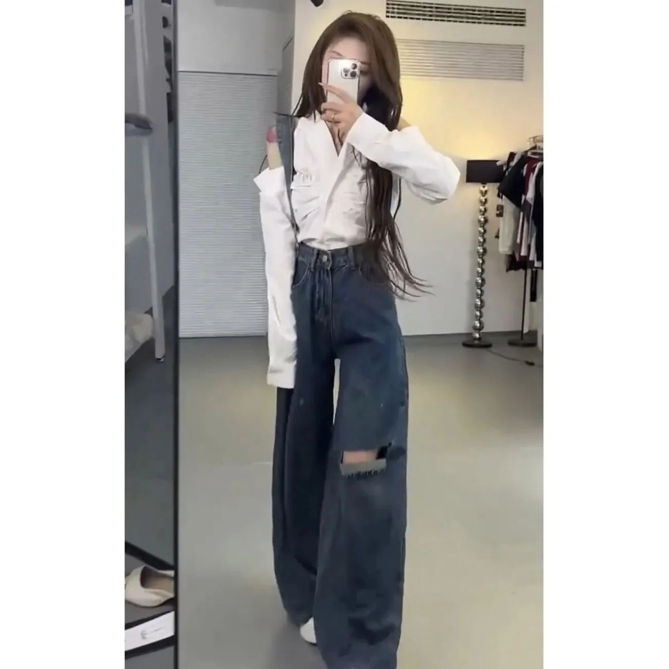 

Catsuit Jumpsuits Step Zipper Fitting Spring Fall Lowcut Cuffs Loosefit Decorative High Draping Widelegged Orange Dopamine