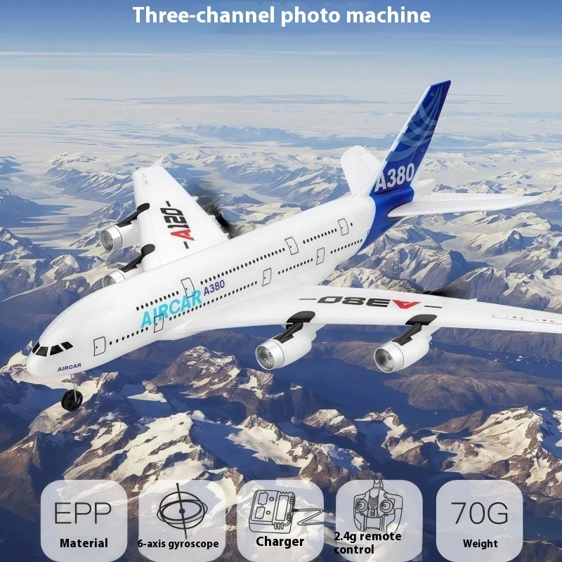 

Xk A120 Airbus A380 Remote-Controlled Glider Model Three-Channel Camera Pushes Back Dual-Power Rc Toy Holiday Holiday Gift Boy