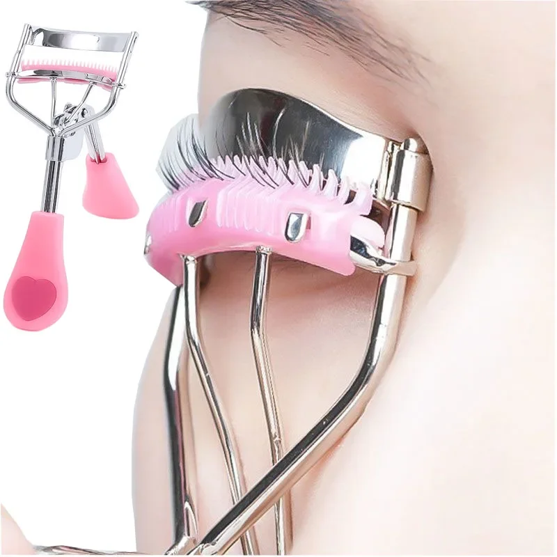 Professional Stainless Steel Eyelash Curler with Comb Tweezers Natural Curling Eyelash Clip Cosmetics Eye Makeup Beauty Tools