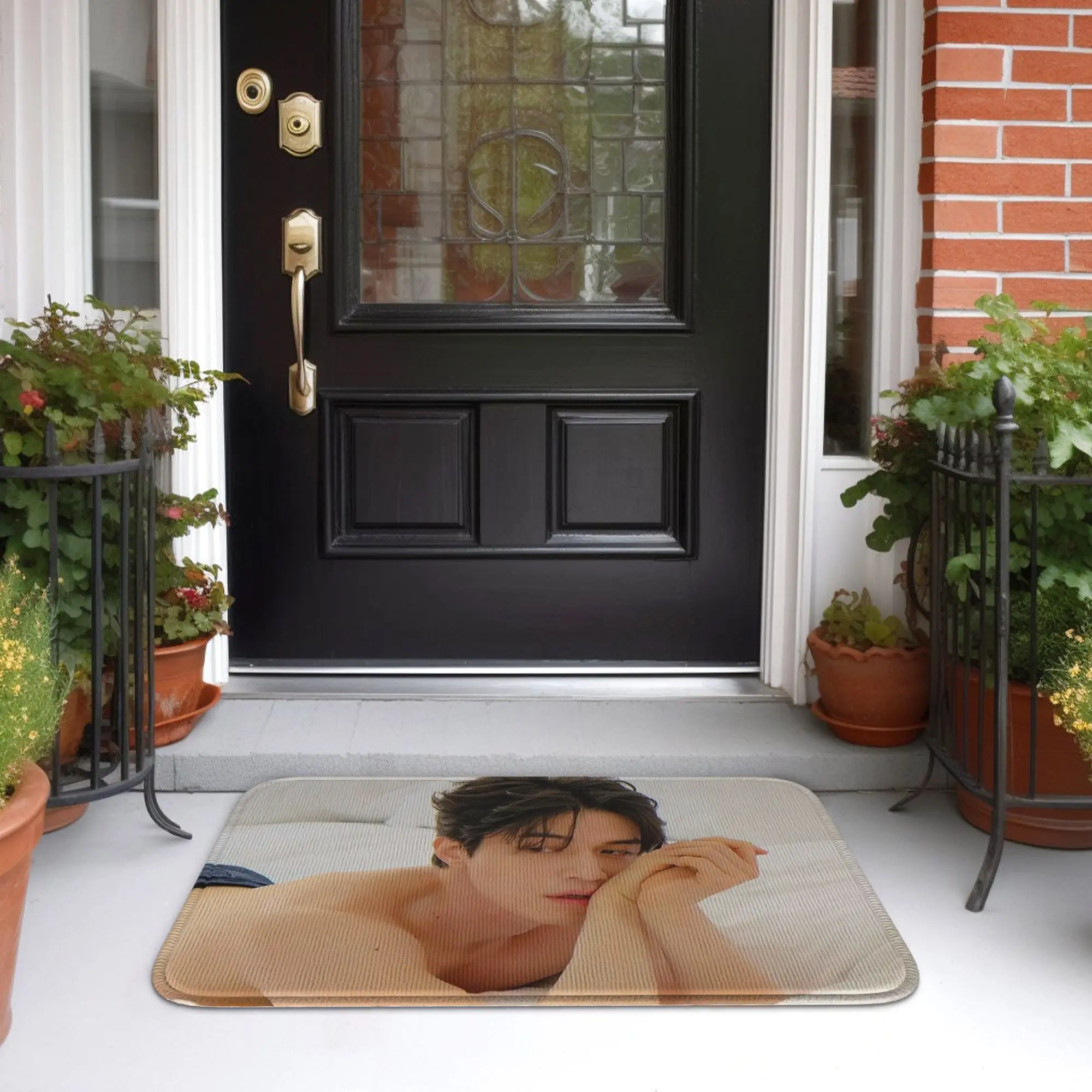 Lee Dong Wook Doormat Kitchen Entrance Home Floor Mat Anti-slip Carpet Rug for Balcony Footpad Mats