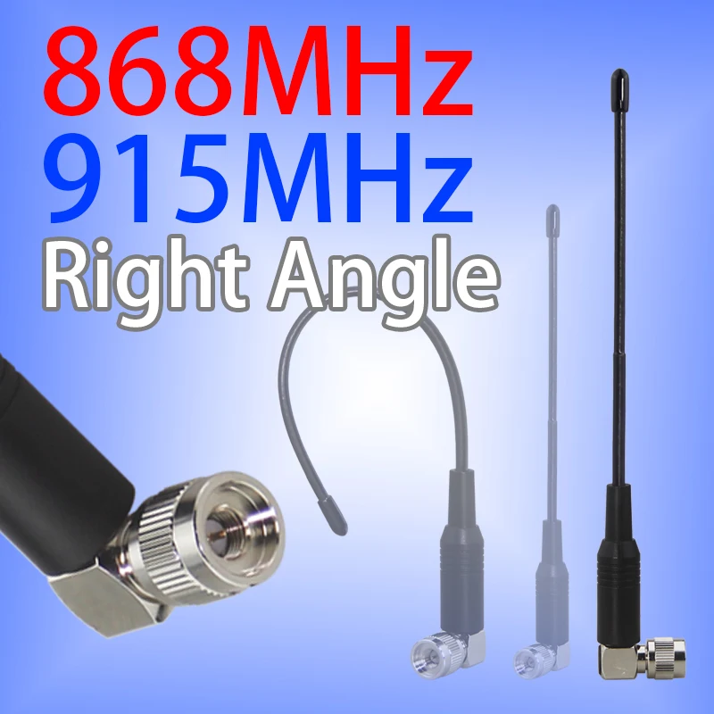 SMA Male Right Angle Connector LoRa 868MHz antenna for 906MHz 915MHz Meshtastic flexible whip antenna 90-degree elbow