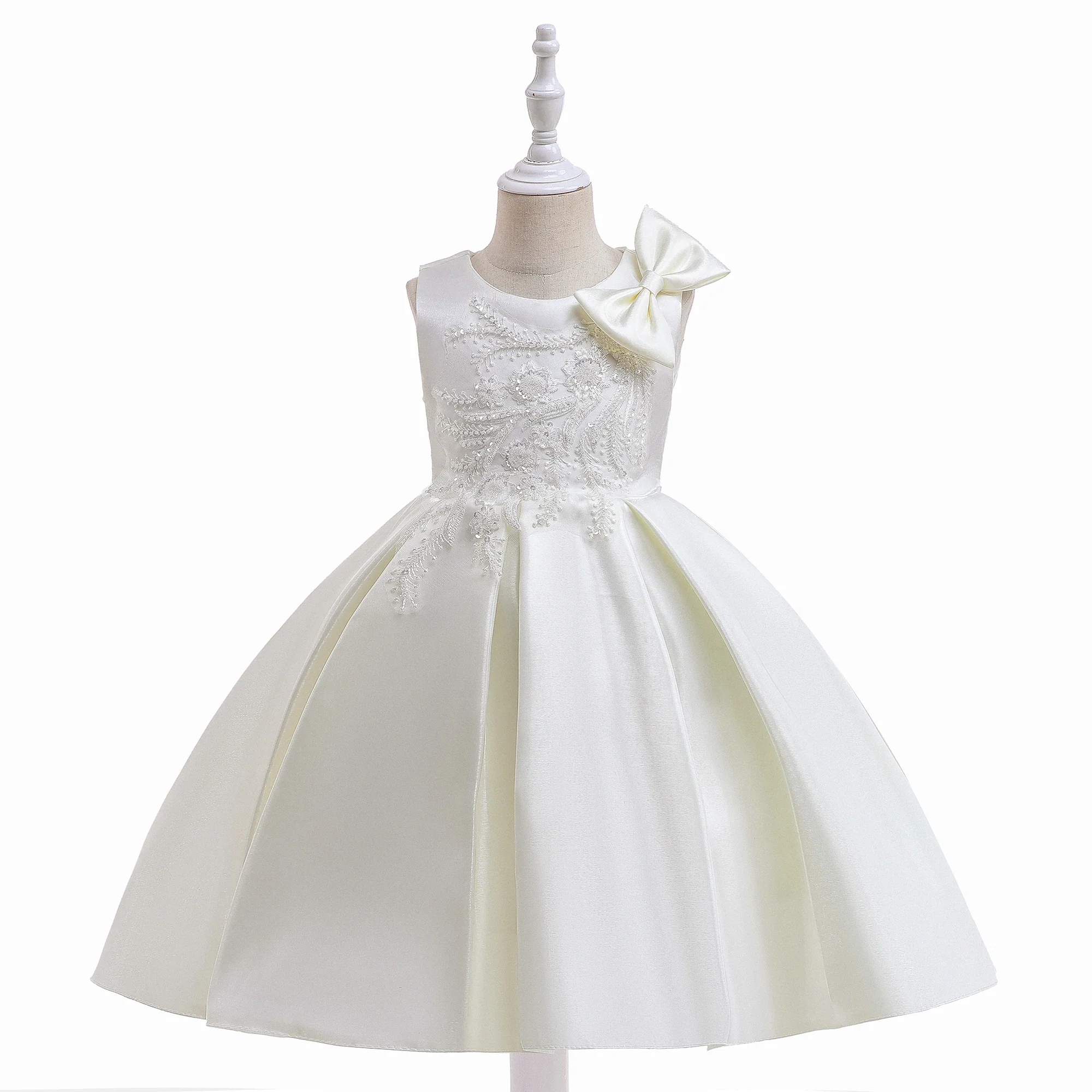 Girls Party Dresses 3 Colors 110cm-150cm Children Dress Performance Wedding Birthday Ball Gown Skirt Vestidos