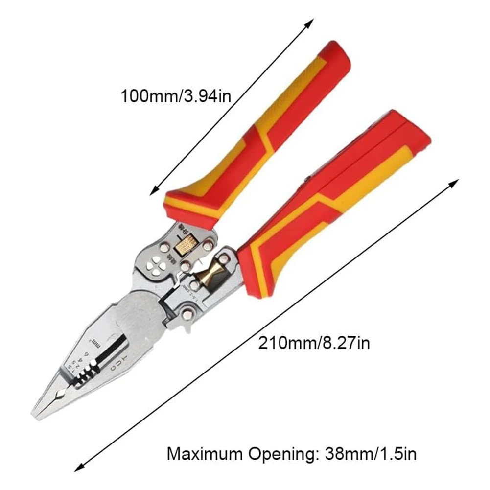 9-in-1 stripping pliers with voltage tester Versatile Wire Stripping Pliers With Electricity Measurement Crimping Pliers Voltage