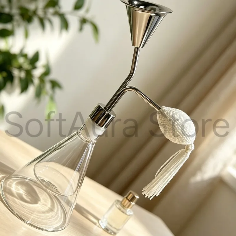 Silver Tone Scent Sample Vessel, Premium Aroma Tasting Bottle for Perfume Essential Oil Coffee Fragrance Exhibition