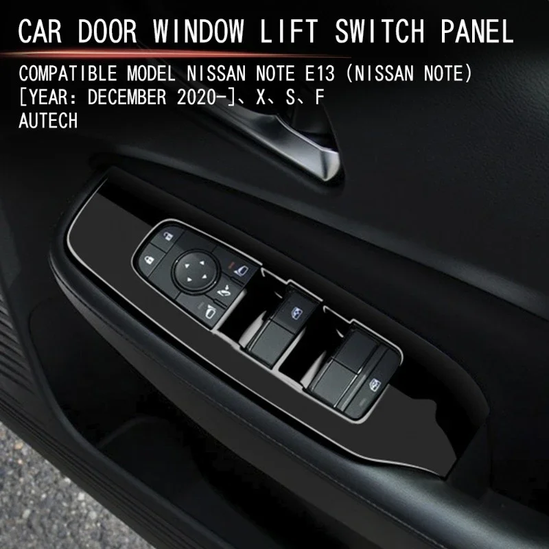 Car Window Switch Control Panel Covers Compatible for Nissan E13 AURA Interior Accessories for Right Hand Drive