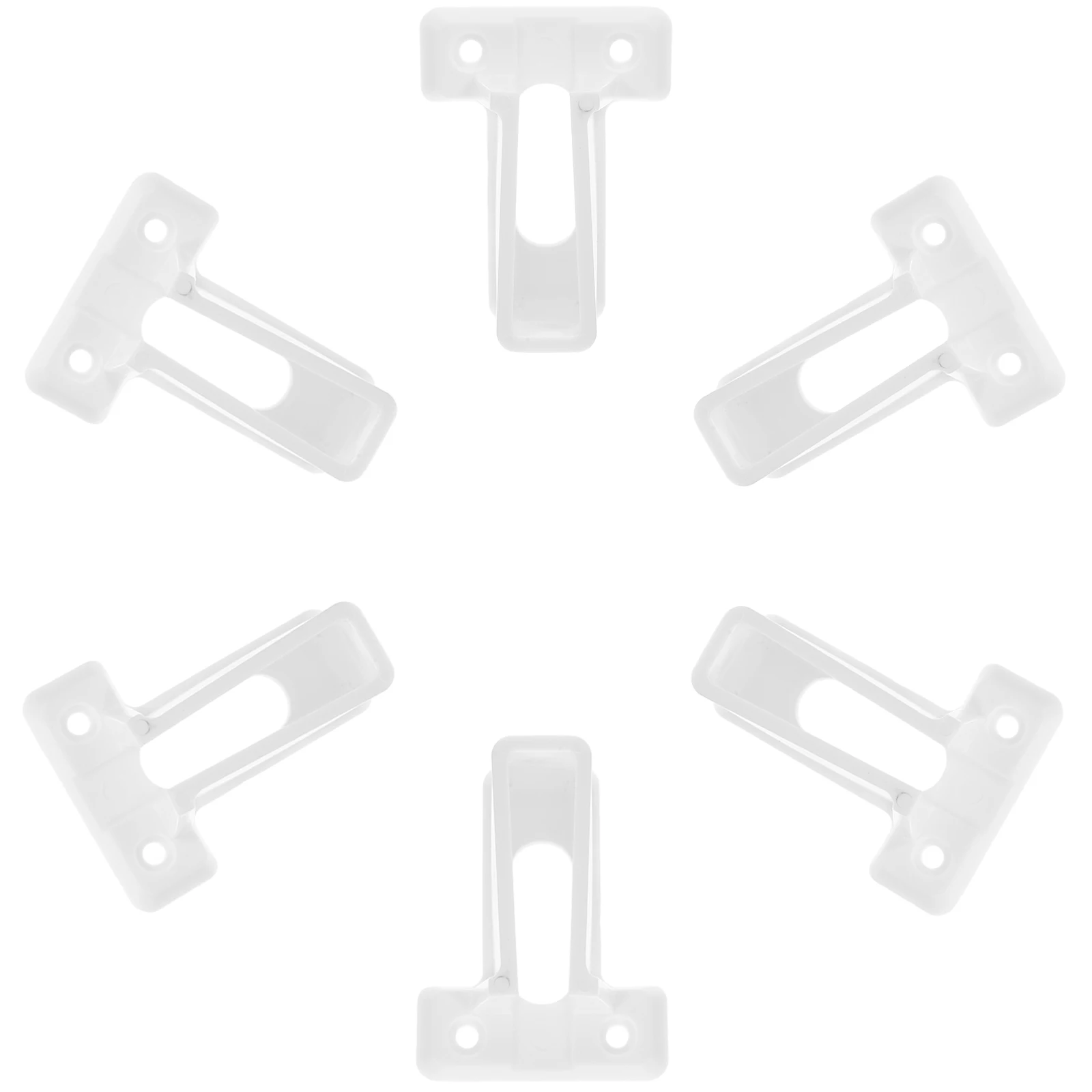 

6pcs White Plastic Closet Shelf Bracket HeavyDuty WallMounted for Wire Shelving Brackets Durability Stability