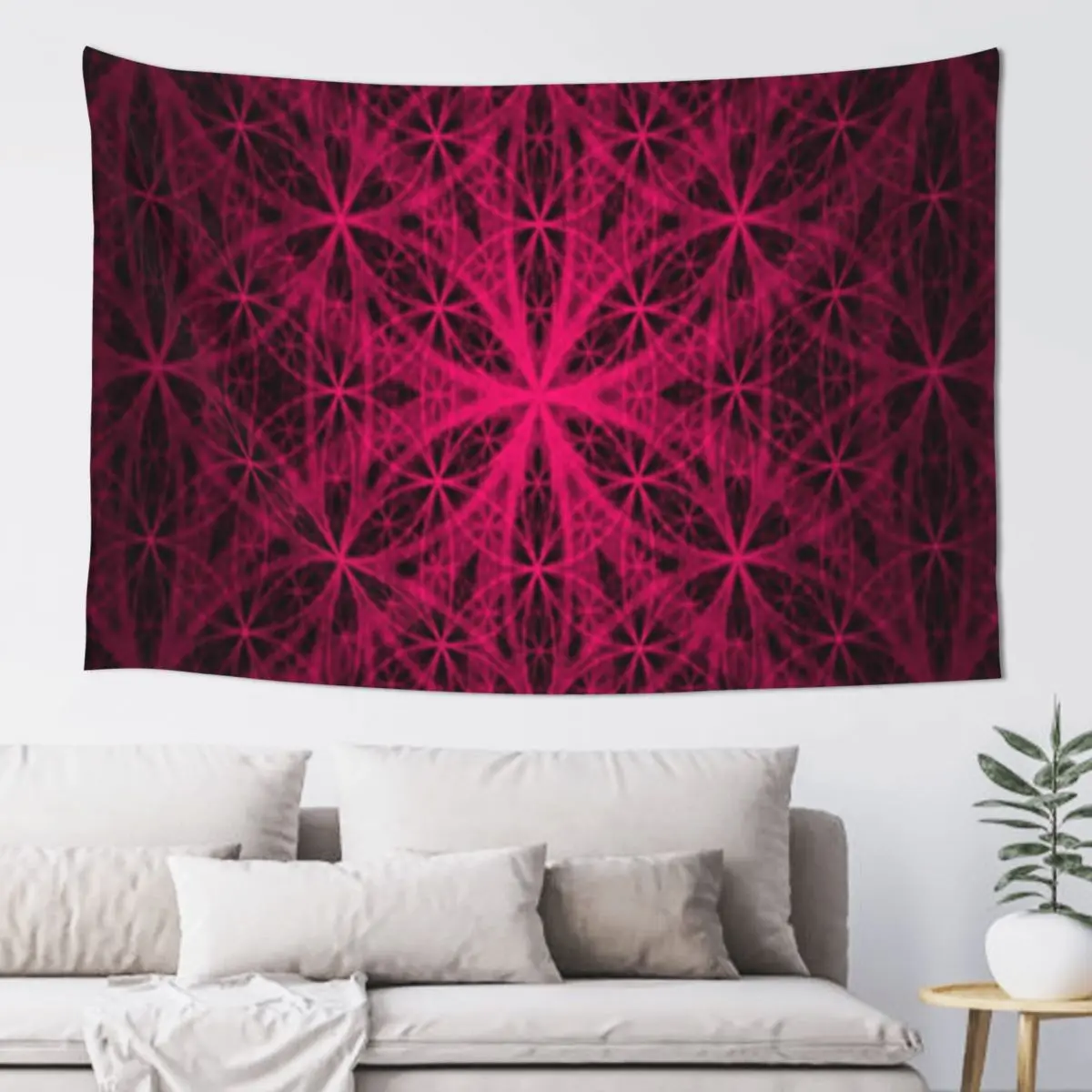 

Pink Eternity Web Fractal Tapestry Wall Hangings Decoration Decoration Bedroom Aesthetic Room Decor Aesthetics For Room Tapestry