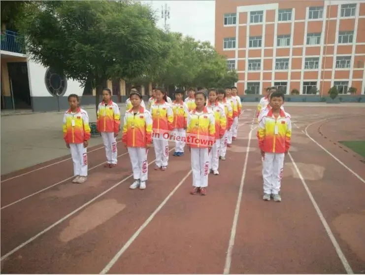 Vêtements de sport de l'équipe nationale chinoise pour femmes, veste et pantalon, rouge, unisexe, printemps et automne