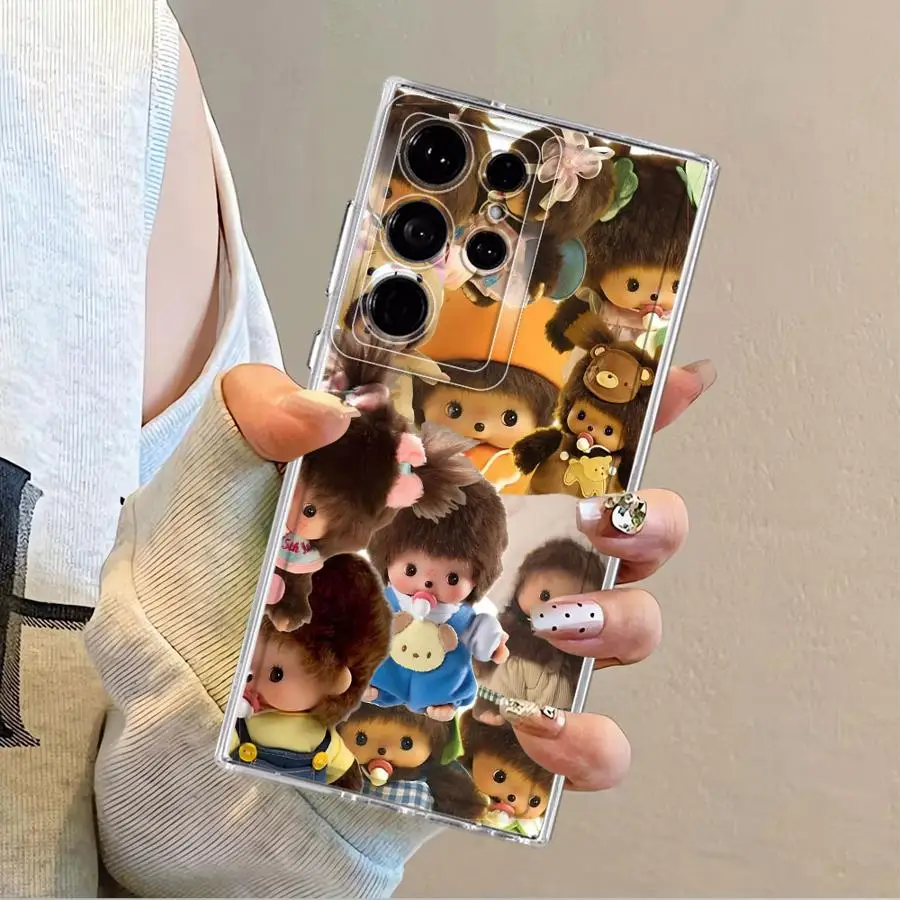Cute M-Monchhichis Case for Samsung Galaxy S26 S24 S22 FE S21 S23 Ultra S25 Edge Note 20 Ultra 10 S20 Plus Phone Cover