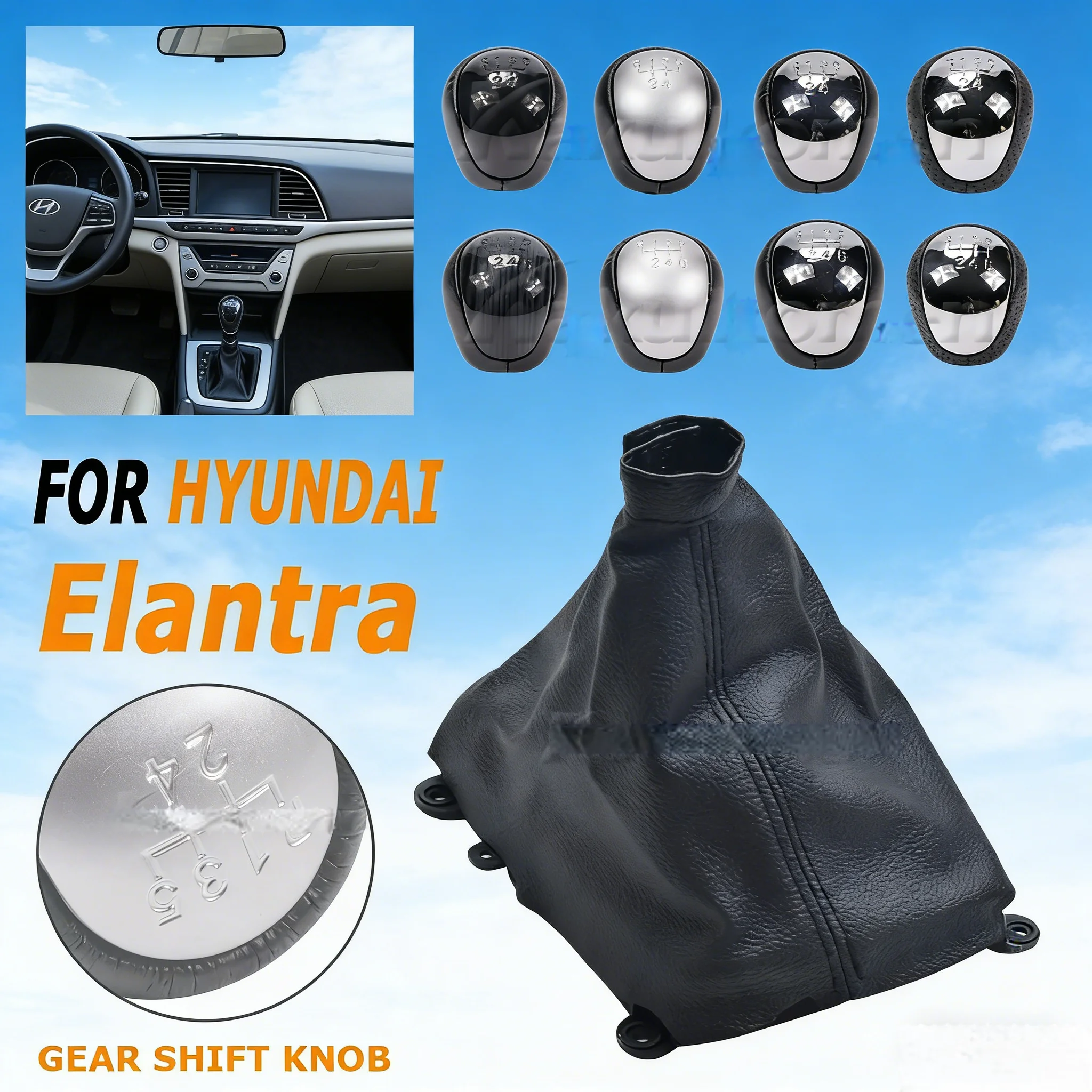 

5 Speed Gear Shifter Knob For Kia Ceed Cerato Rio 2 Stick Lever Pen Handle Headball Manual For Hyundai I30 Elantra Touring 2008