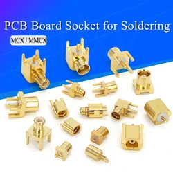 5PCS MCX MMCX Male Female PCB Mount Straight RF Coax Connector Right Angle 90-Degree Goldplated Welding Terminal