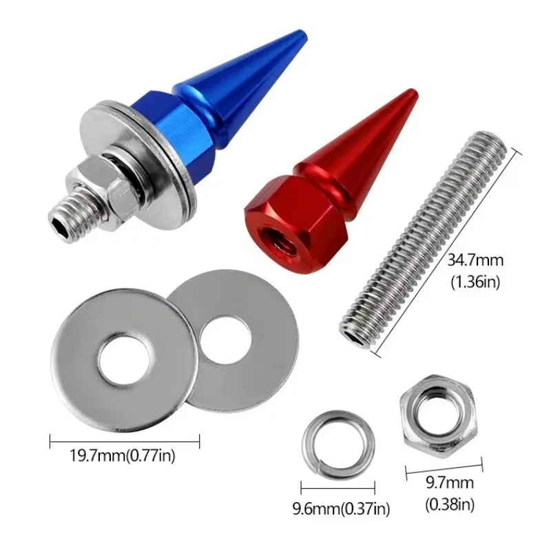 1/4pcs M6 Threaded Tips Screw Car Modified Fasteners Fender Washer Bumper Engine Screws License Plate Aluminium Alloy Bolts