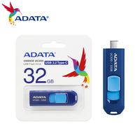 Original ADATA CHOICE UC300 Blue USB3.2 Flash Drive Read 100MB/s Type-C 3.2 Gen 1 32GB Memory stick For Phone/PC/tablet/Laptop
