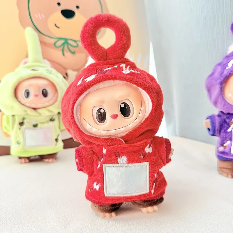 Clothes only] First and second generation Labubu clothes pendant Labubu sitting party baby clothes capsulerabbitoverallsbirthday