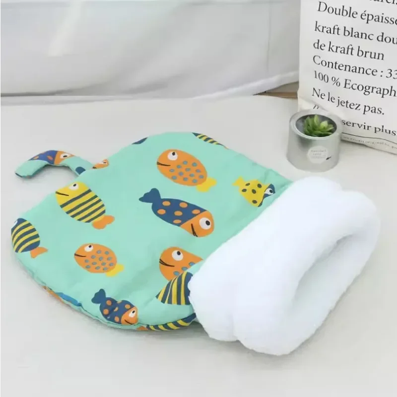 Cat Sleeping Bag Soft Cuddly Fluffy Feel Thickened Pet Pocket Type Quilt Bed Kitten Puppy Soft Comfortable Nest Pet Supplies