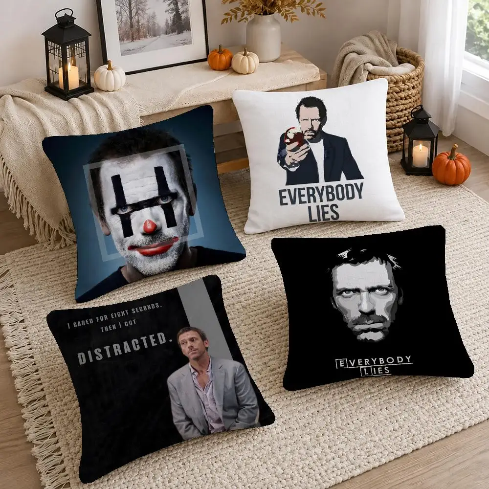 Sharp Show House, M.D. Cushion Cover Washable Short Plush Pillowcase, Wrinkle Resistant Cushion Cover for Bedroom Decor Gift