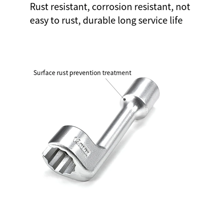 Llave para sensor de oxígeno con ranura hexagonal abierta en forma de ABVJ-L, llave de tubo de combustible, llave de tubo de aceite para automóvil