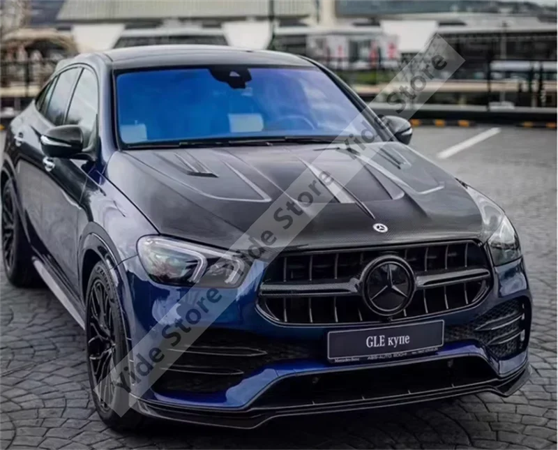 ألياف الكربون المصد الأمامي محرك هود غطاء فتحة التهوية لمرسيدس بنز GLE SUV/كوبيه C167/W167 GLE63 AMG 2020-2023