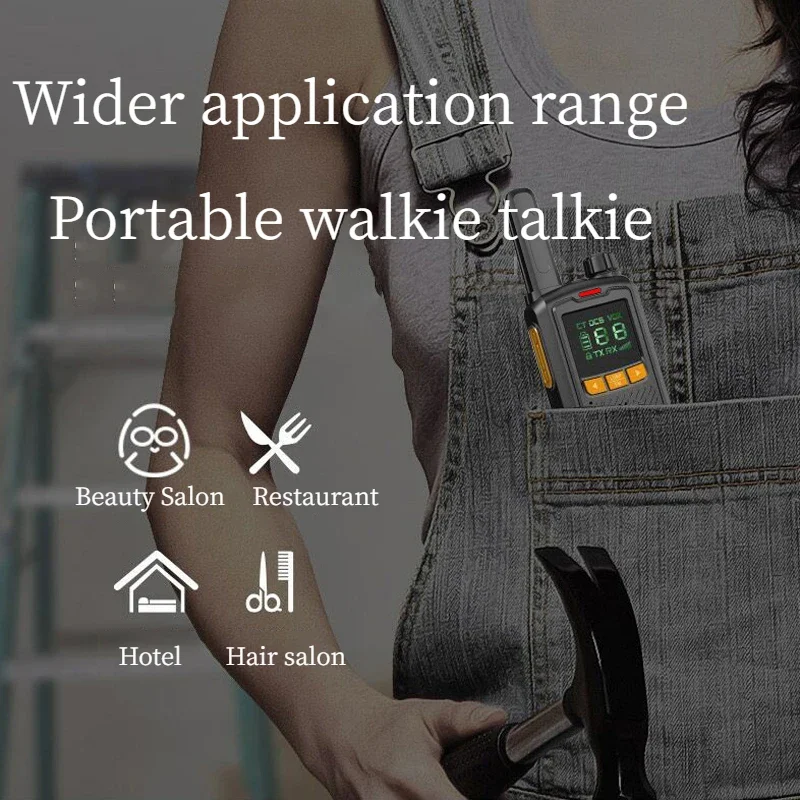 2PCS BF-T17 FRS Mini Walkie Talkie Portable Two Way Radio Long Range 22CH VOX USB 2W0.5W Ham Radio with LED Flashlight