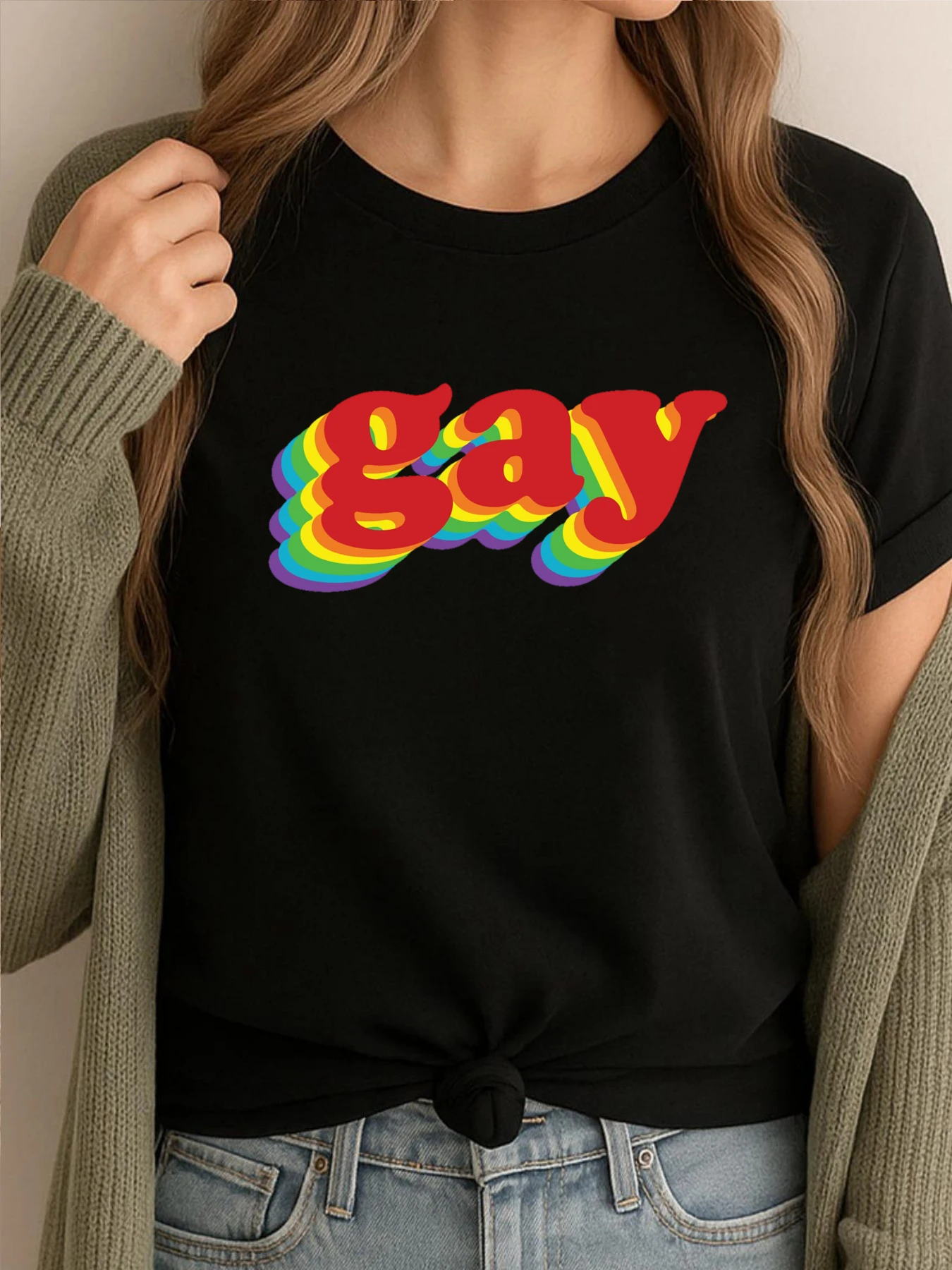 

Latest Printed Tshirt Gay Rainbow Men Clothing Graphic T Shirt Oversized Fashionable And Trendy Simple Tops