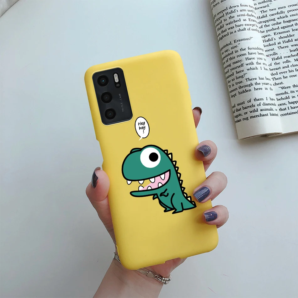 Voor Oppo A16 A 16S A 16K A16e Telefoonhoes Achterkant Cat Cactus Coque Shell Voor Oppo A16e A 16 Oppoa16 4G Siliconen Matte Zachte Funda