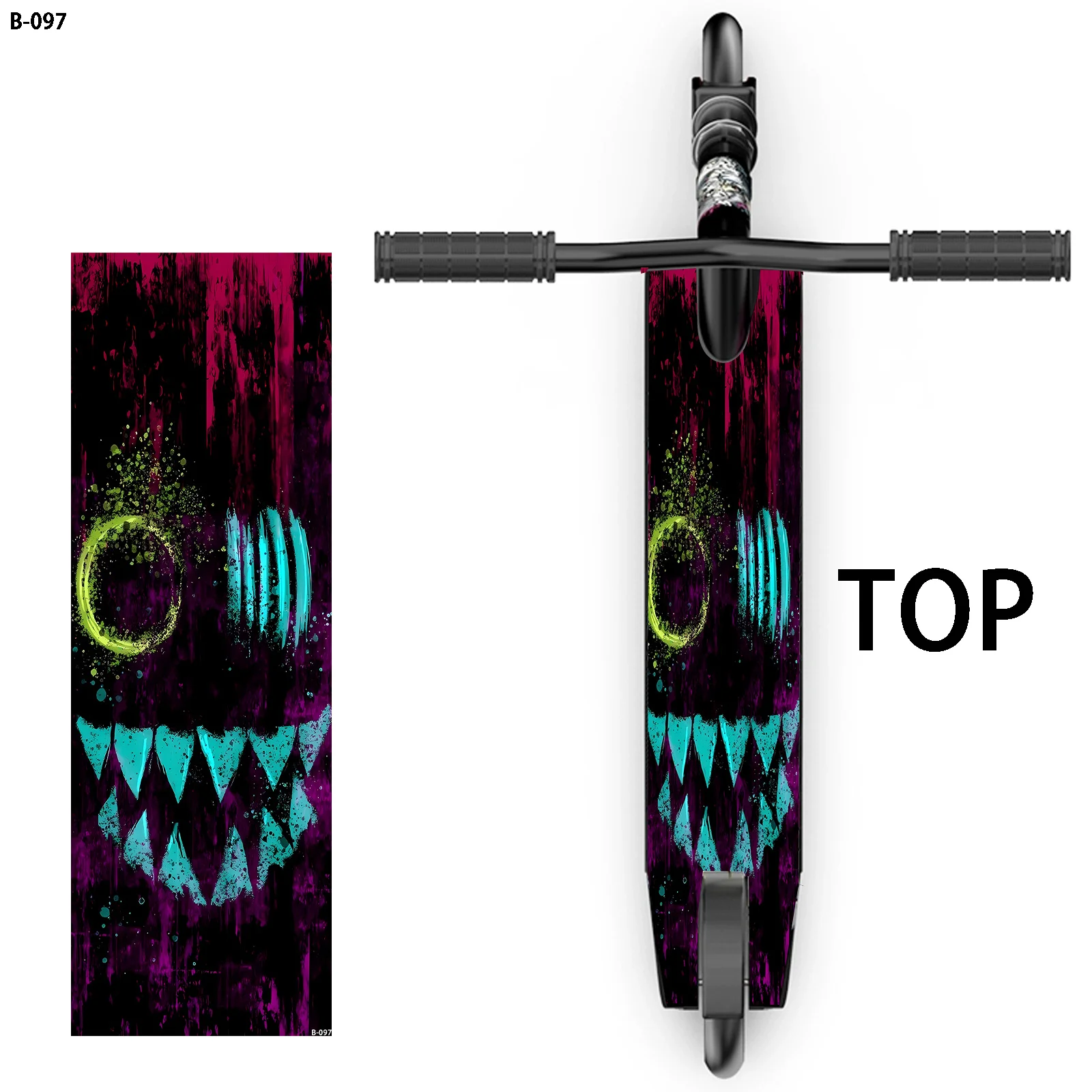 

1 piece of trendy cool dark funny devil pattern scooter sticker, scooter sticker, scooter decorative sticker/scooter body stick
