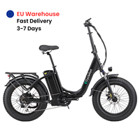 EU Warehouse 250W Velo Electrique Fatbike 48v 20AH Battery 20inch 25km/h Electric Step-through Fat Tire Bike for Europe