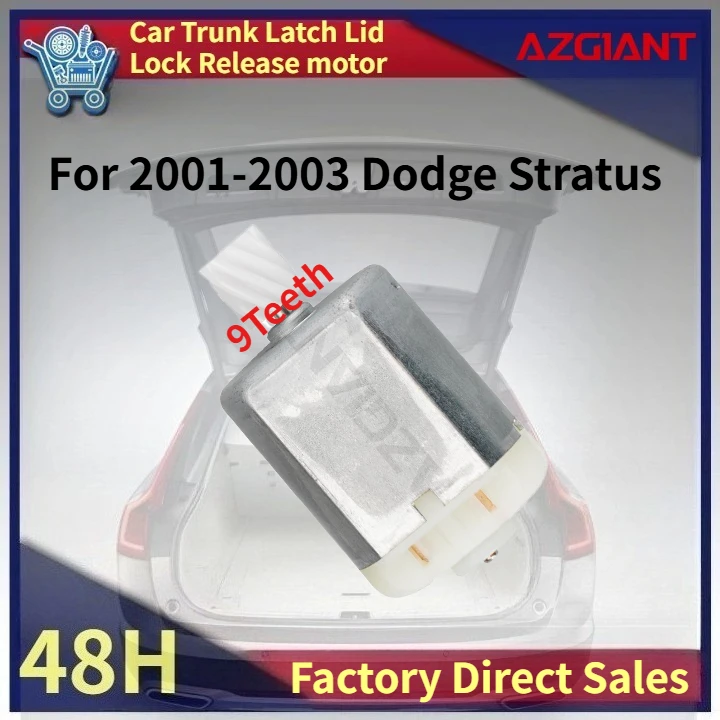 AZGIANT DC 12V tapa de pestillo de maletero de coche Motor de liberación de bloqueo y engranaje de plástico de 9 dientes nuevo para piezas de automóvil Dodge Stratus 2001-2003