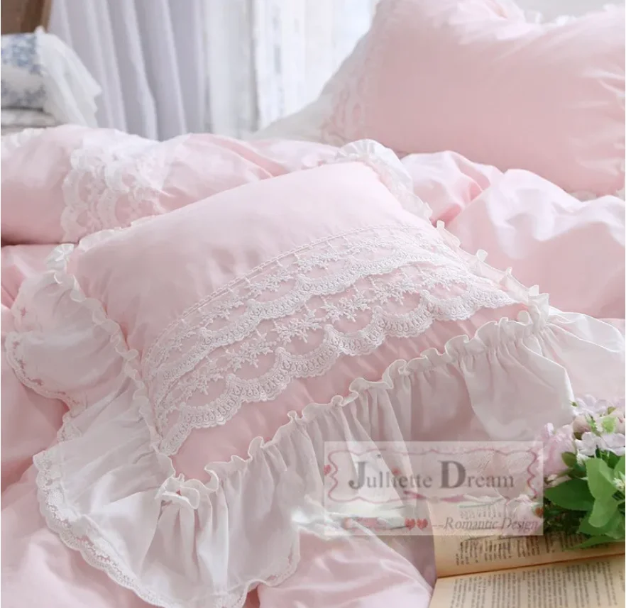 Romantic Princess Pillow Case Ruffle Lace Pillowcase Home Wedding Decorations Bedding Pillowcases Pillow Cover Body Pillow Sham