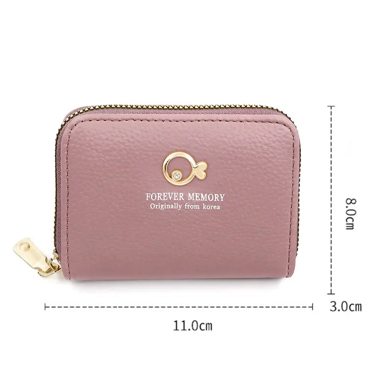 New Women Short Wallets Free Name Engraving Card Bag Quality Coin Pocket Zipper Female Purse Organ Card Holder Women\'s Wallet