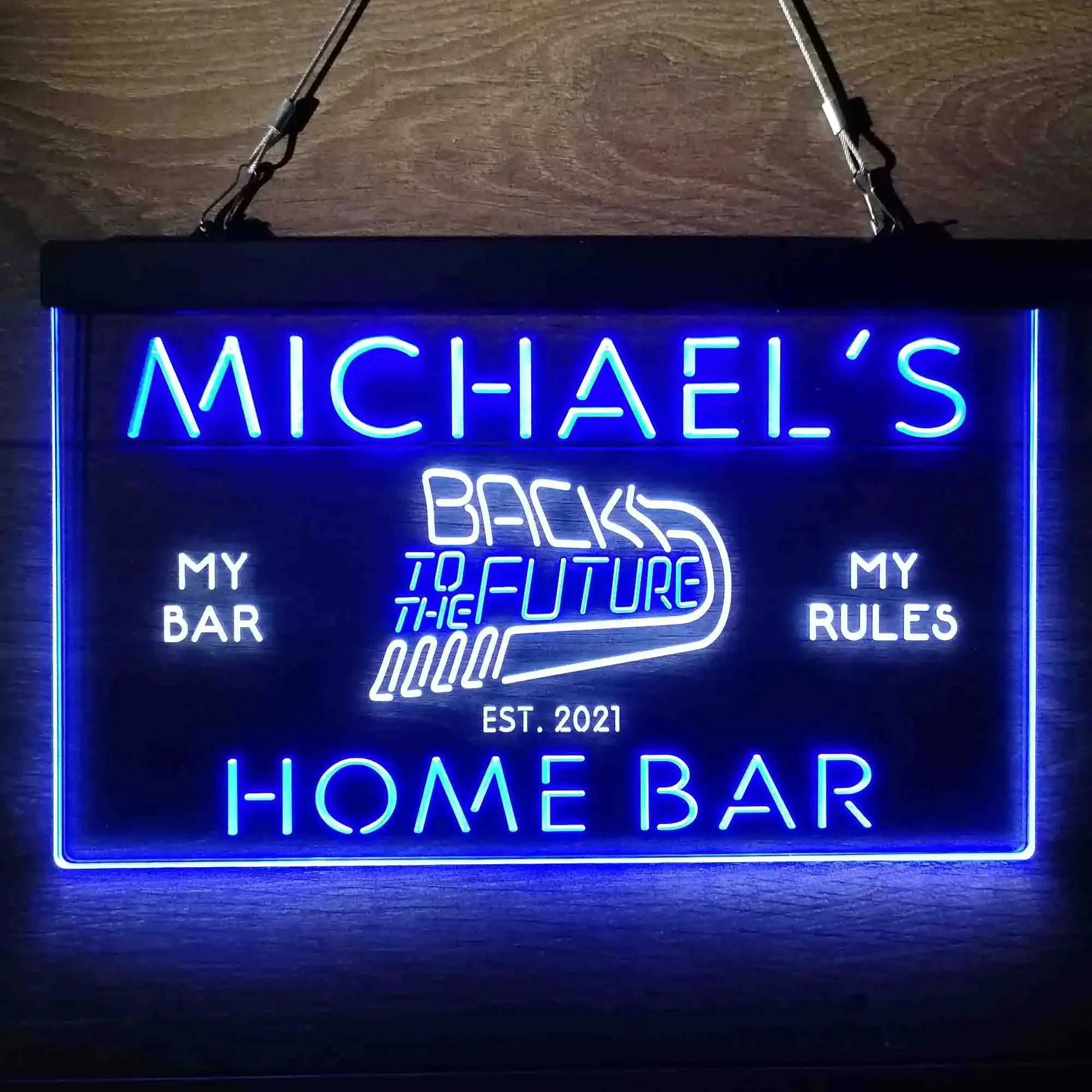 

Custom Dual Color Neon Sign Back To The Future Movie Home Theater Neon-Like LED Sign