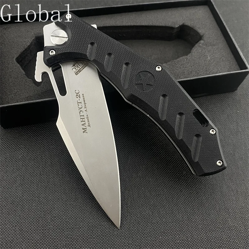 

Russian HOKC Five Stars Folding Knife D2 Shape Blade G10 Handle Outdoor Tactical Combat Self-defense Camping Hunting EDC Tools