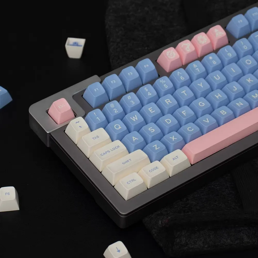 GMK Dreamy colors Keycap SA Profile Keycaps PBT Double Shot Key Caps Set ISO Enter 7U Spacebar for Custom Mechanical Keyboard