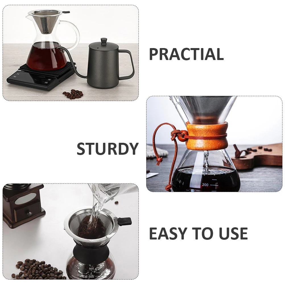 

1 pc Stainless Steel Coffee Filter Black Cone Shape Reusable Residue Strainer Tea Sifter Multipurpose Beverage Sieve