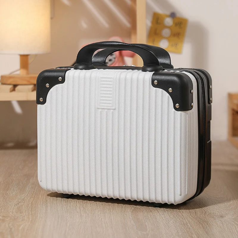 Women Mini Suitcase For Travel Makeup Box 14 16 Inch Hand Gift Small Wedding Bag Girl Cosmetic Box Rolling Luggage Dropshipping