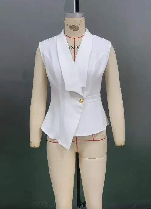 ชุดเซ็ทสองชิ้นสำหรับผู้หญิง ฤดูใบไม้ผลิ 2025 ใหม่ สไตล์หรูหรา สีพื้น คอวี แขนกุด เสื้อกั๊กเอวเข้ารูป และกางเกงขายาวทรงตรง