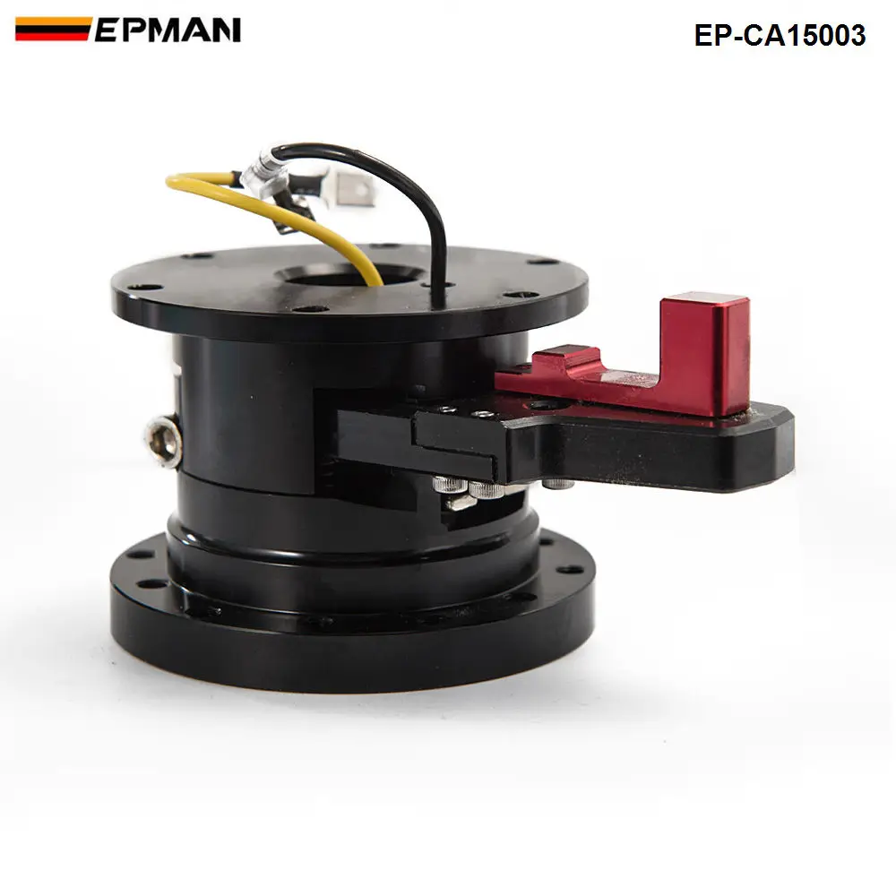 EPMAN Steering Wheel Black Quick Release Tilt System JDM Race/Racing EP-CA15003