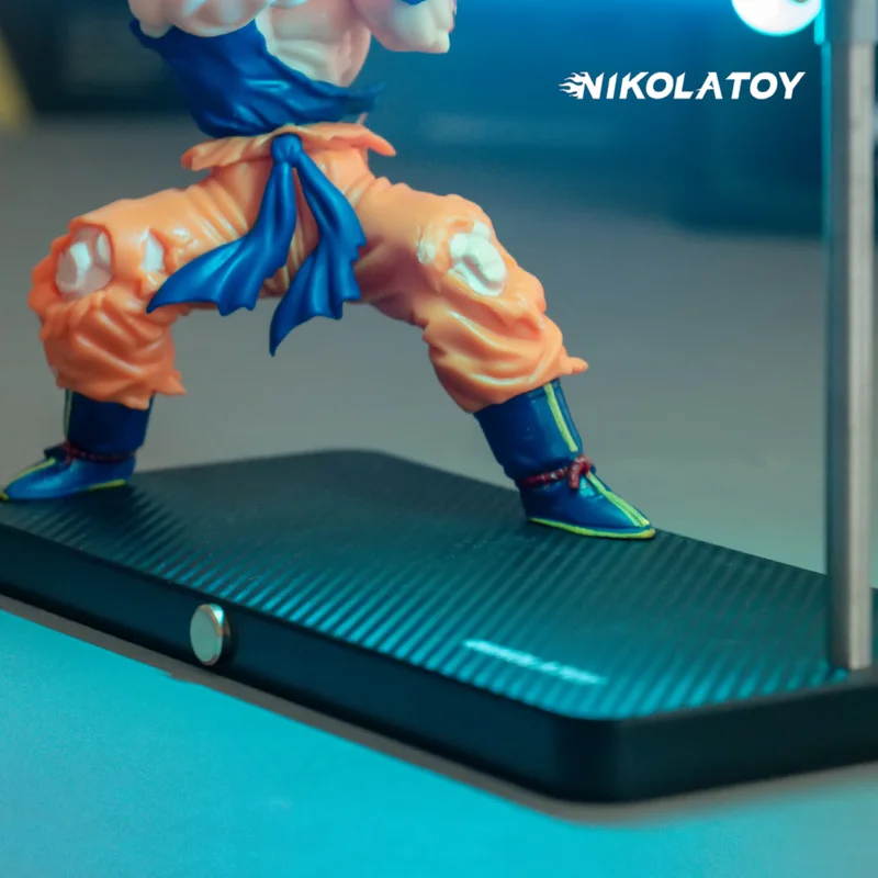 Figurine de dessin animé Dragon Ball Goku, ornement de bureau avec veilleuse, atmosphère magnétique, jouet de collection pour cadeaux Otaku