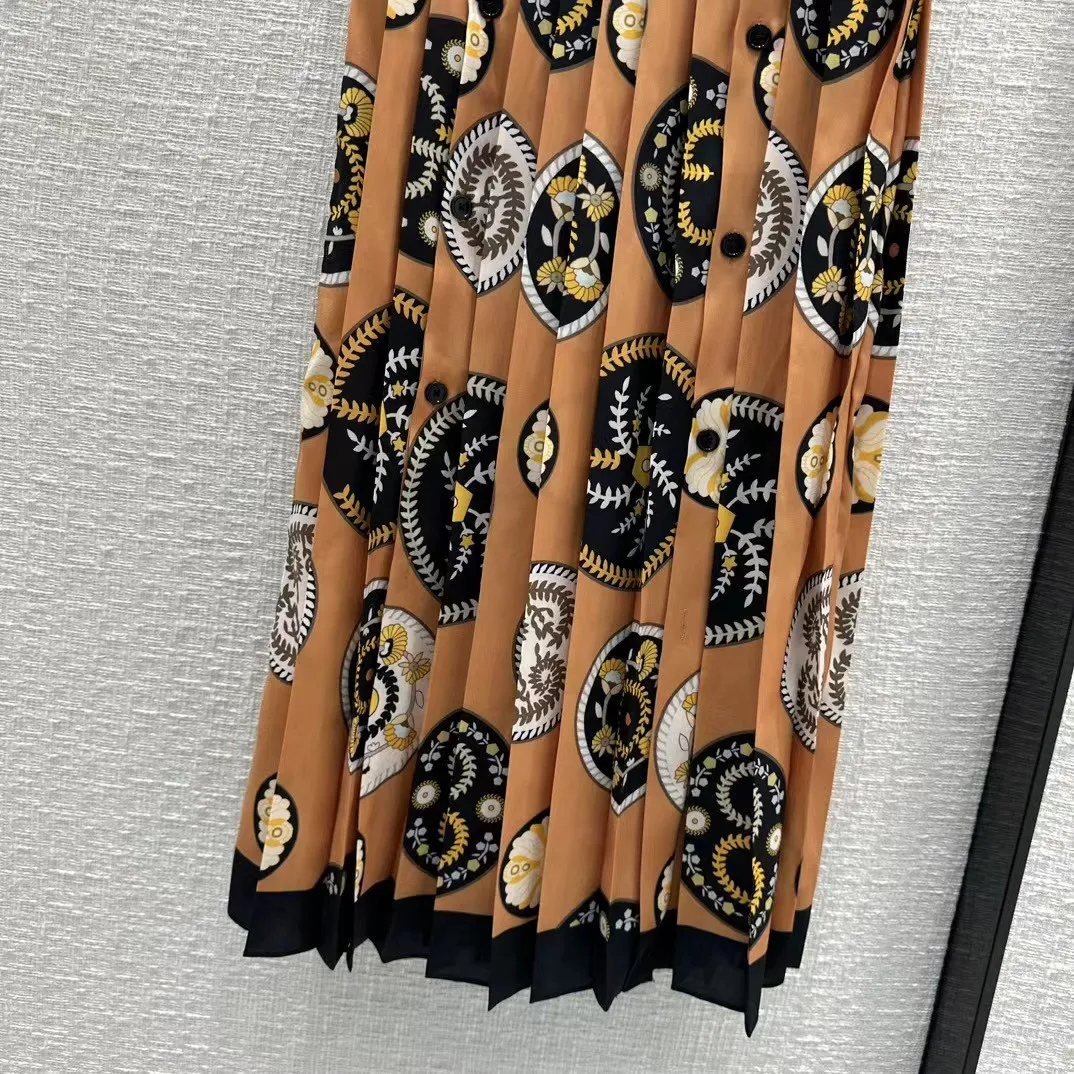 

Ladies new printed pleated skirt