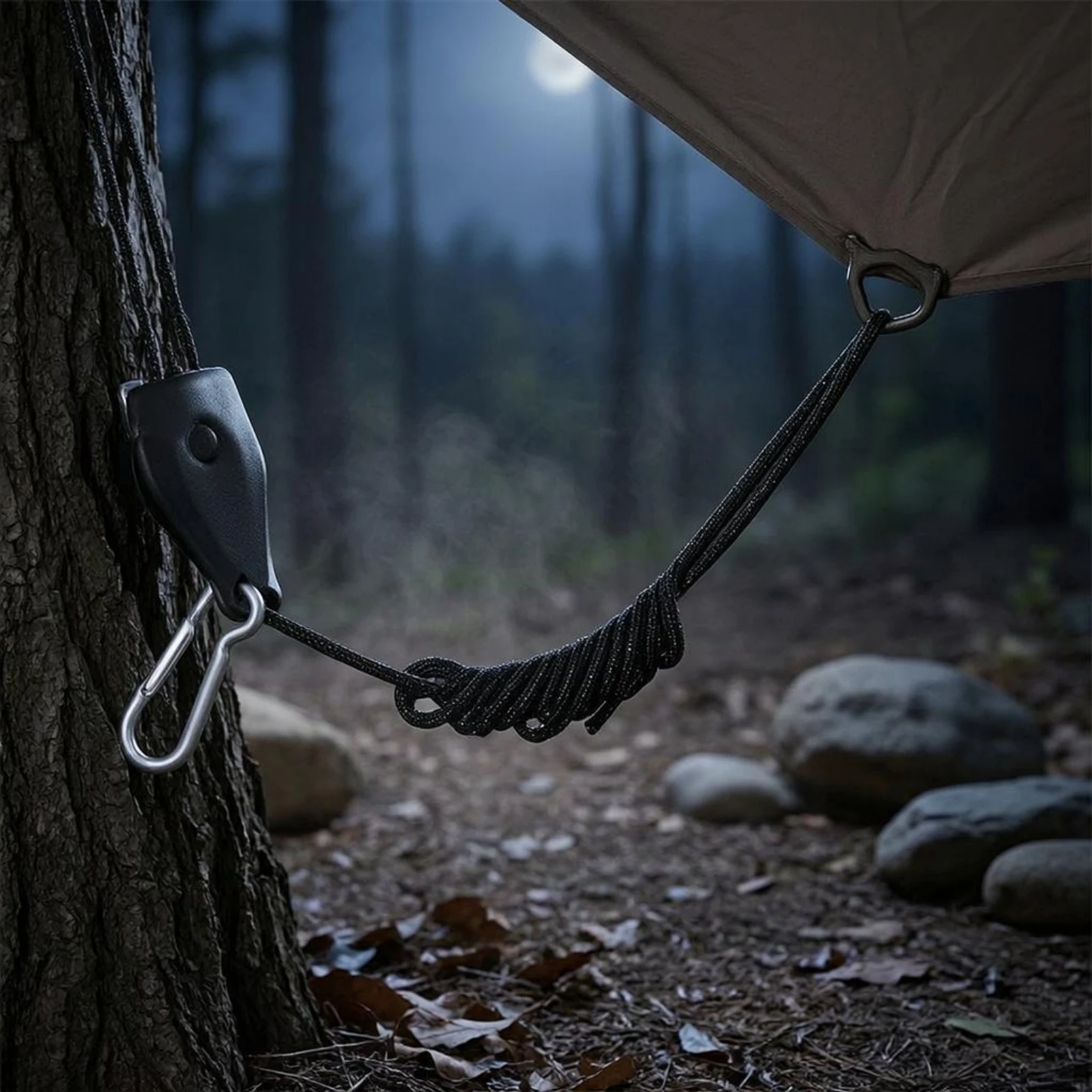 8 Pieces Pulley Guyline Rope Storage Bag Included Reflective Guyline Rope Outdoor Outdoor Equipment Mm Easy to Use for Camping