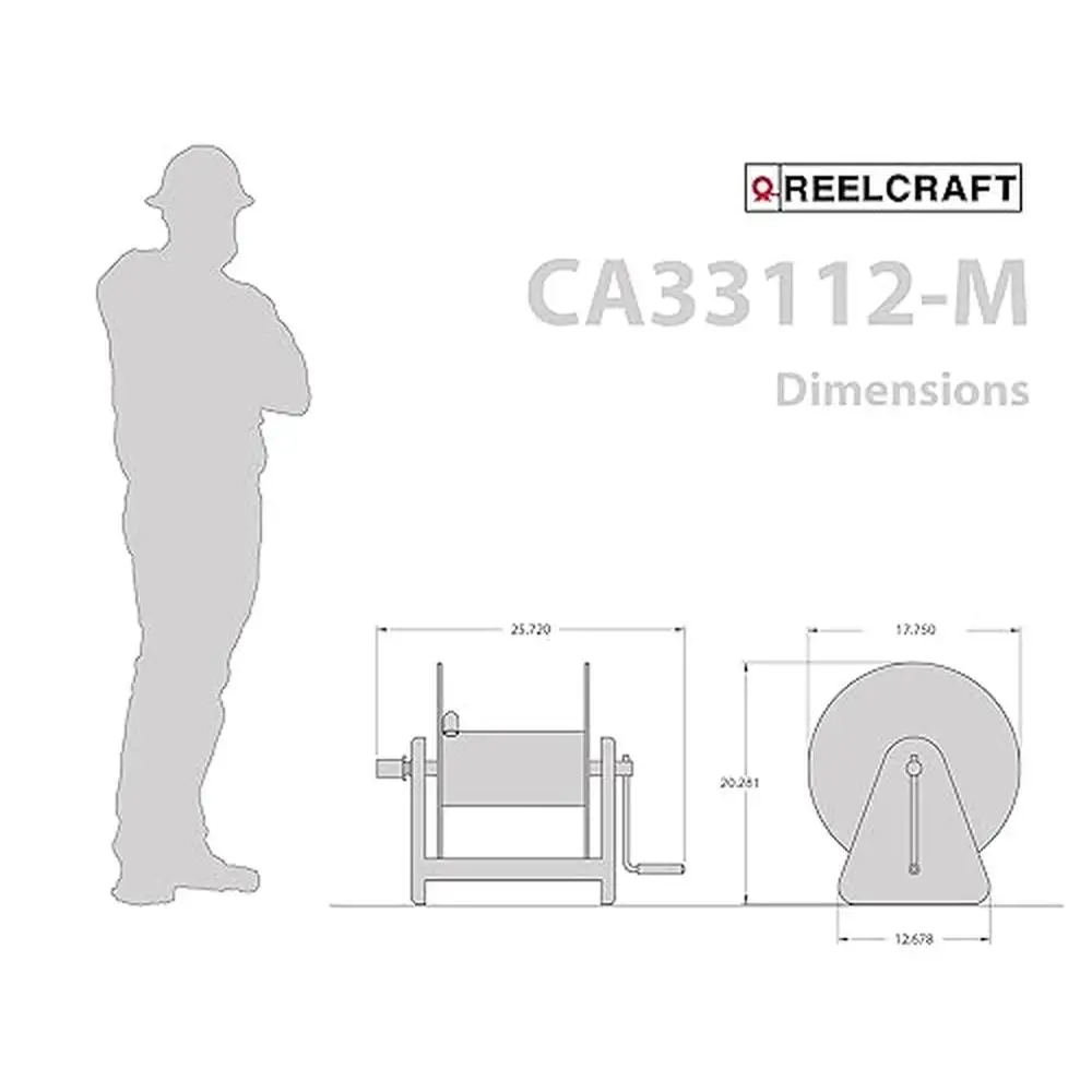 Commercial Grade Hose Reel Steel Construction 3/4