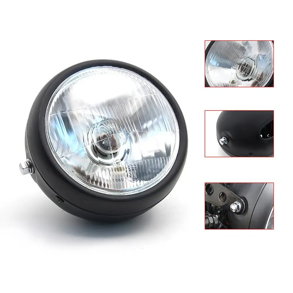 

Motorcycle Headlight 5.75-inch Round Retro H2 Halogen 12V 35W 2250lm Front Headlamp Light Modified Parts