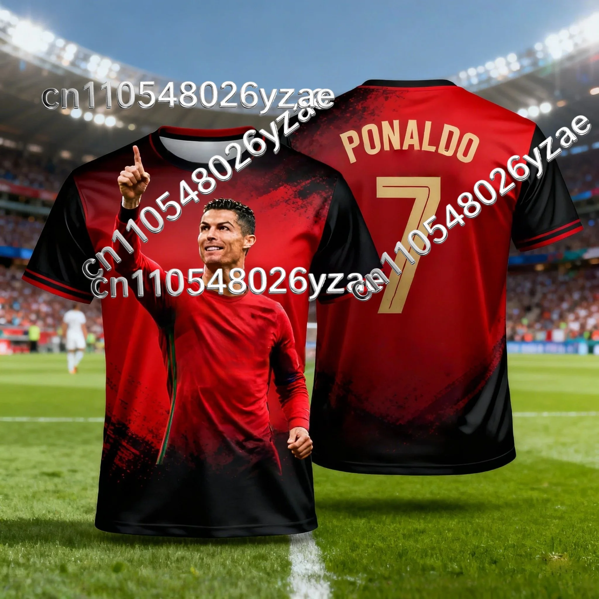 

2026 Ronaldo 7 ChatGPT AI Design Football Jersey Adults Kids Fan Edition Summer Soccer Training Tops Fashion Sports Clothing
