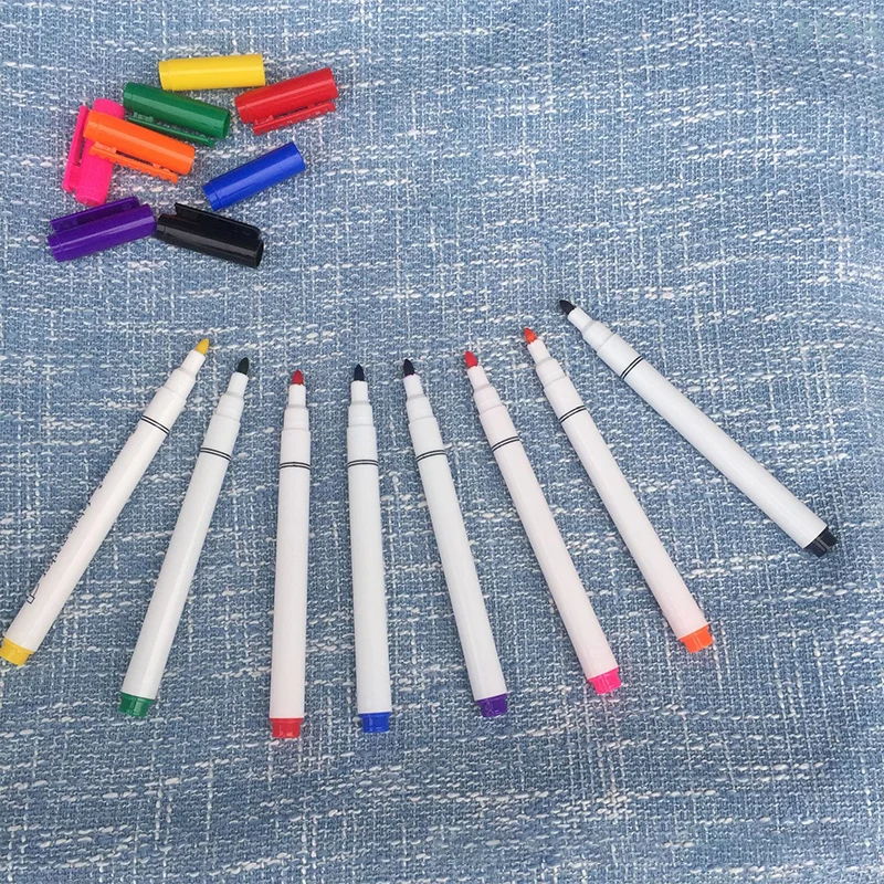 8 Pcs Textile Marker Fabric Paint Pen Diy Crafts T-shirt Pigment Painting Pen