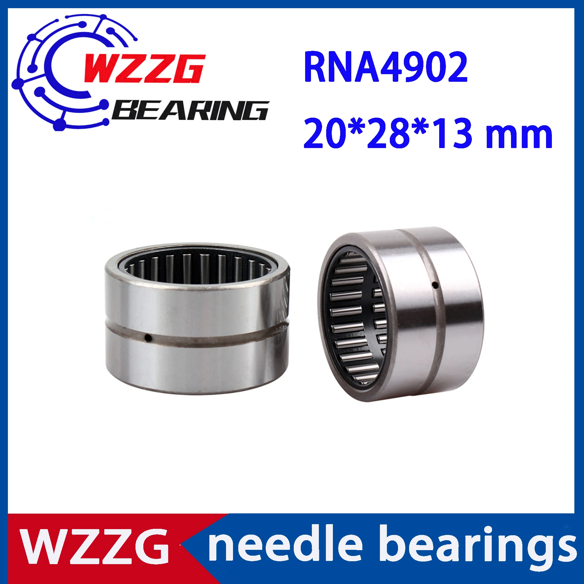 

Подшипник WZZG RNA4902 20*28*13 мм (10 шт.), игольчатые роликовые подшипники с твердым ошейником без внутреннего кольца, подшипник 4624902 4644902/A