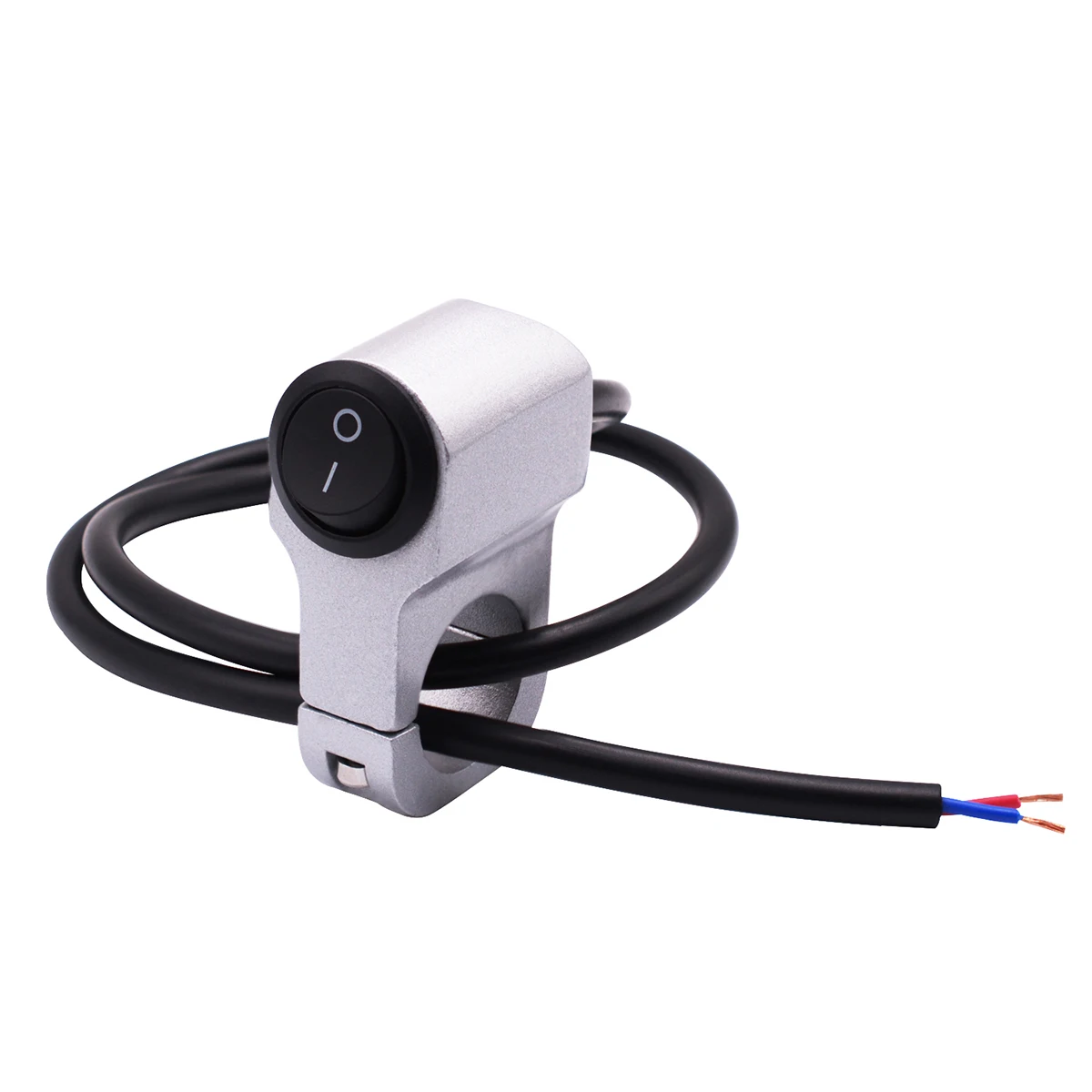 

12V Motorcycle Handlebar Button Waterproof Headlight Switch On Off For 22Mm Handlebars Tricycle Atv Snow Scooter (White)