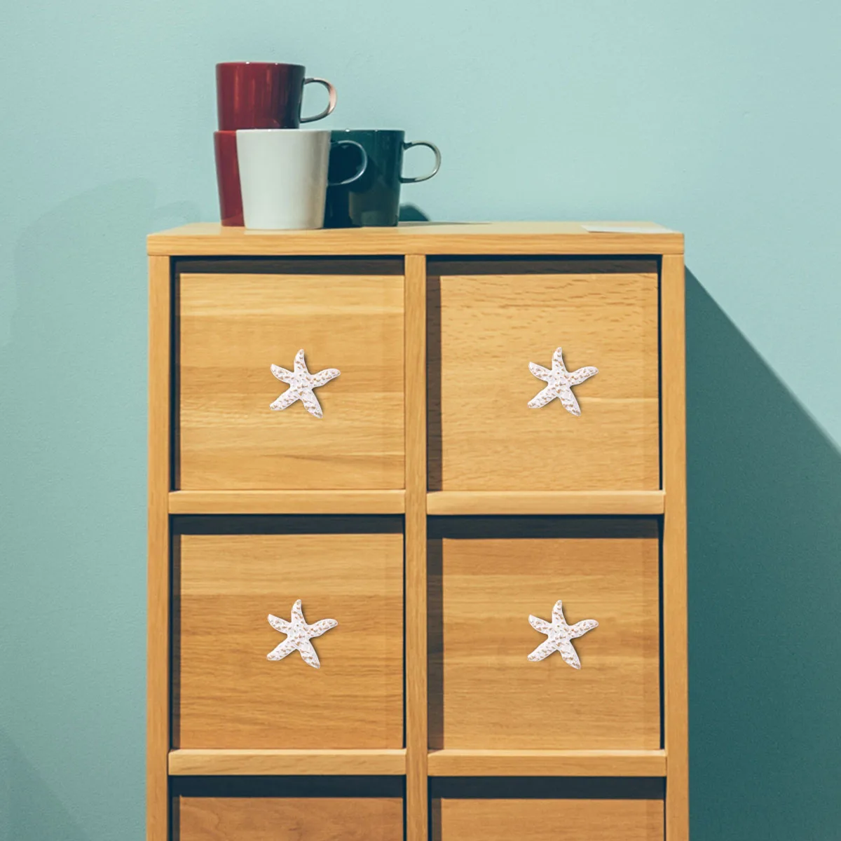 

1Pcs Sea Star Drawer Knob Iron Retro Ocean Theme Cabinet Door Handle Single Hole Pull for Cupboard Wardrobe Furniture Decorative